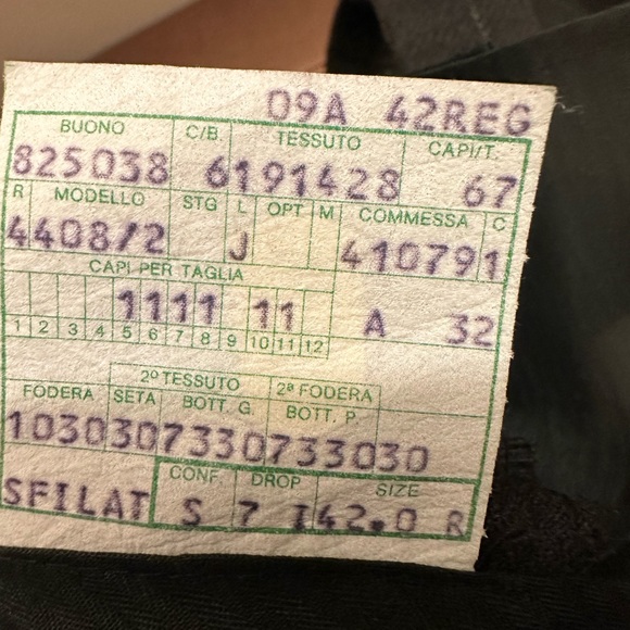 Giorgio Armani Mens pinstripe suit 42 Regular suit dark grey and white wool suit - Picture 5 of 7